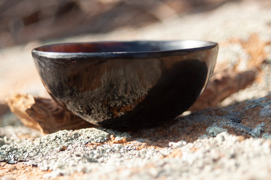Carved and Polished Horn Offering Bowl