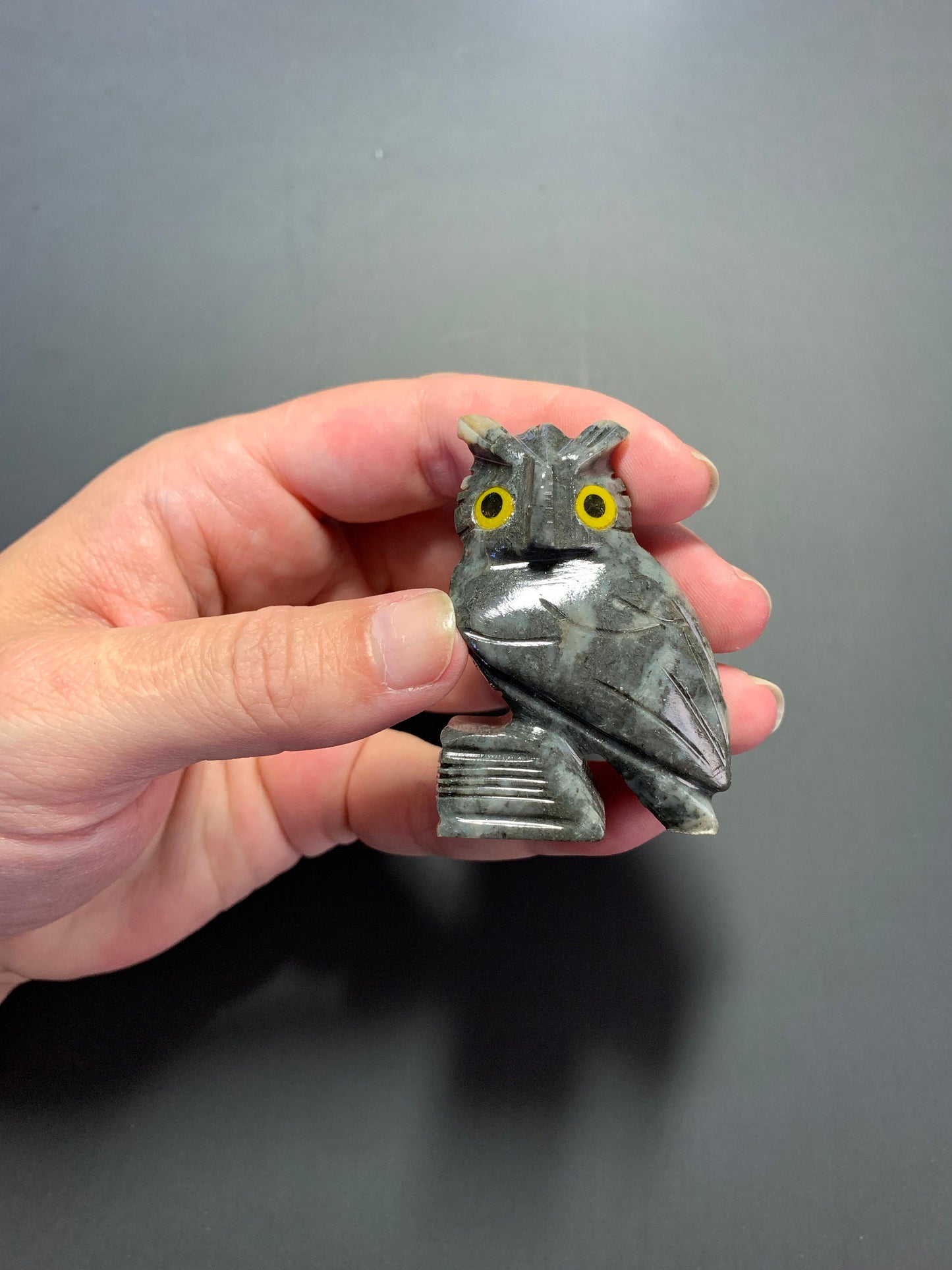 Carved Owl 2 1/4" Soapstone owl (steatite)