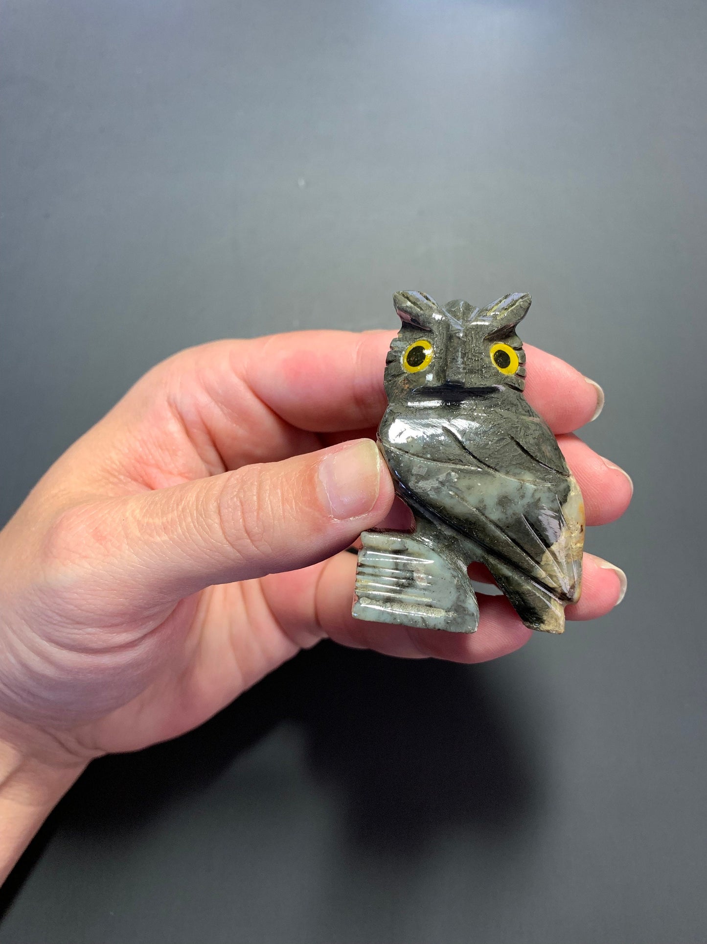 Carved Owl 2 1/4" Soapstone owl (steatite)