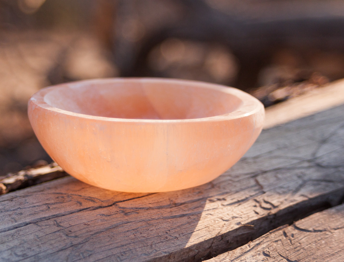 Selenite Charging Bowl - White or Peach