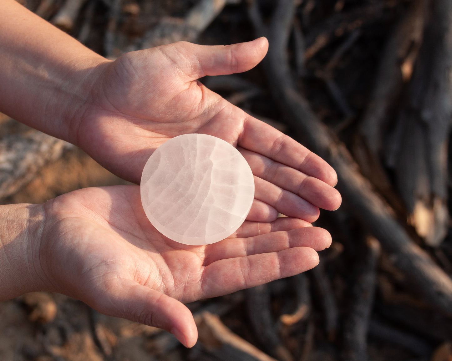 Selenite 3" Flat Charging Plate