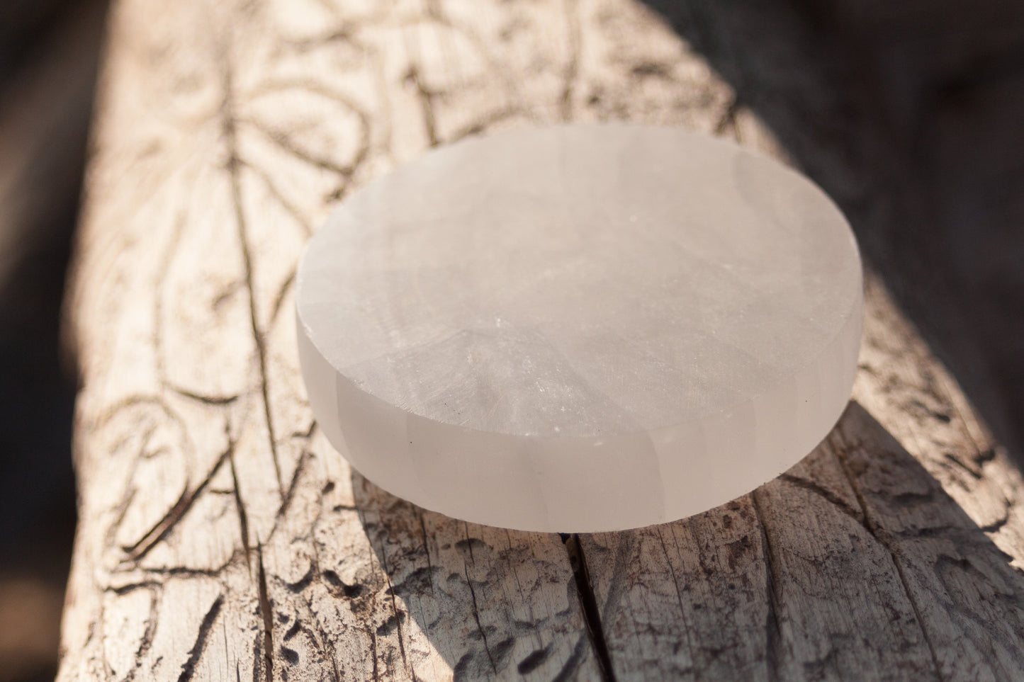 Selenite 3" Flat Charging Plate