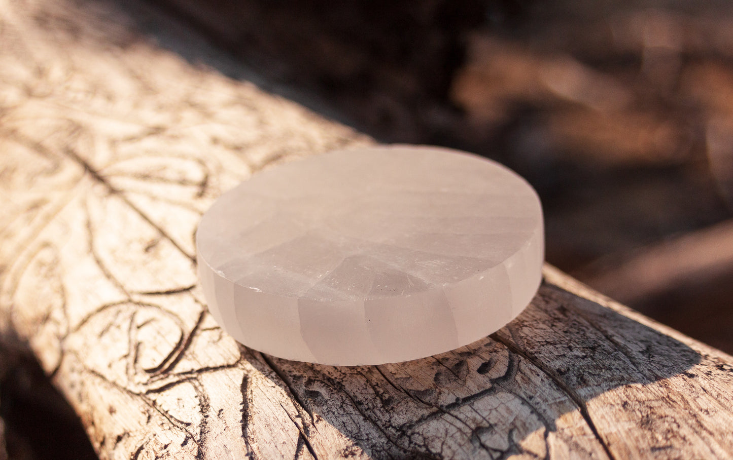 Selenite 3" Flat Charging Plate