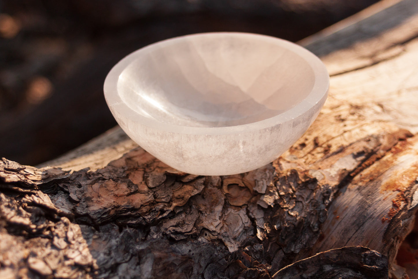 Selenite Charging Bowl - White or Peach