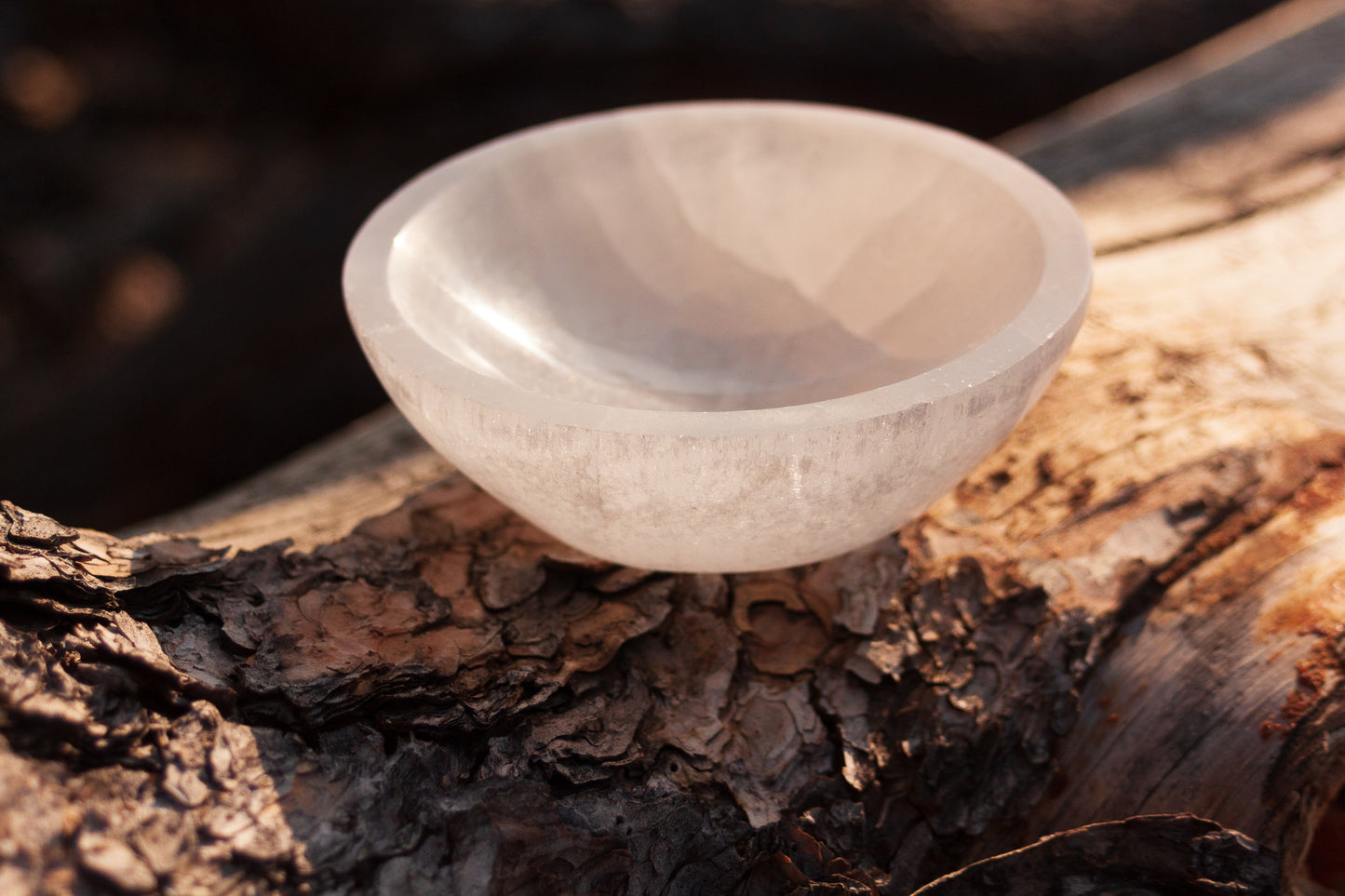 Selenite Charging Bowl - White or Peach