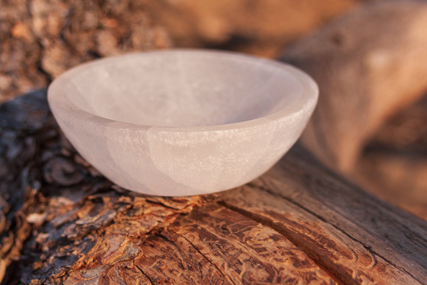 Selenite Charging Bowl - White or Peach