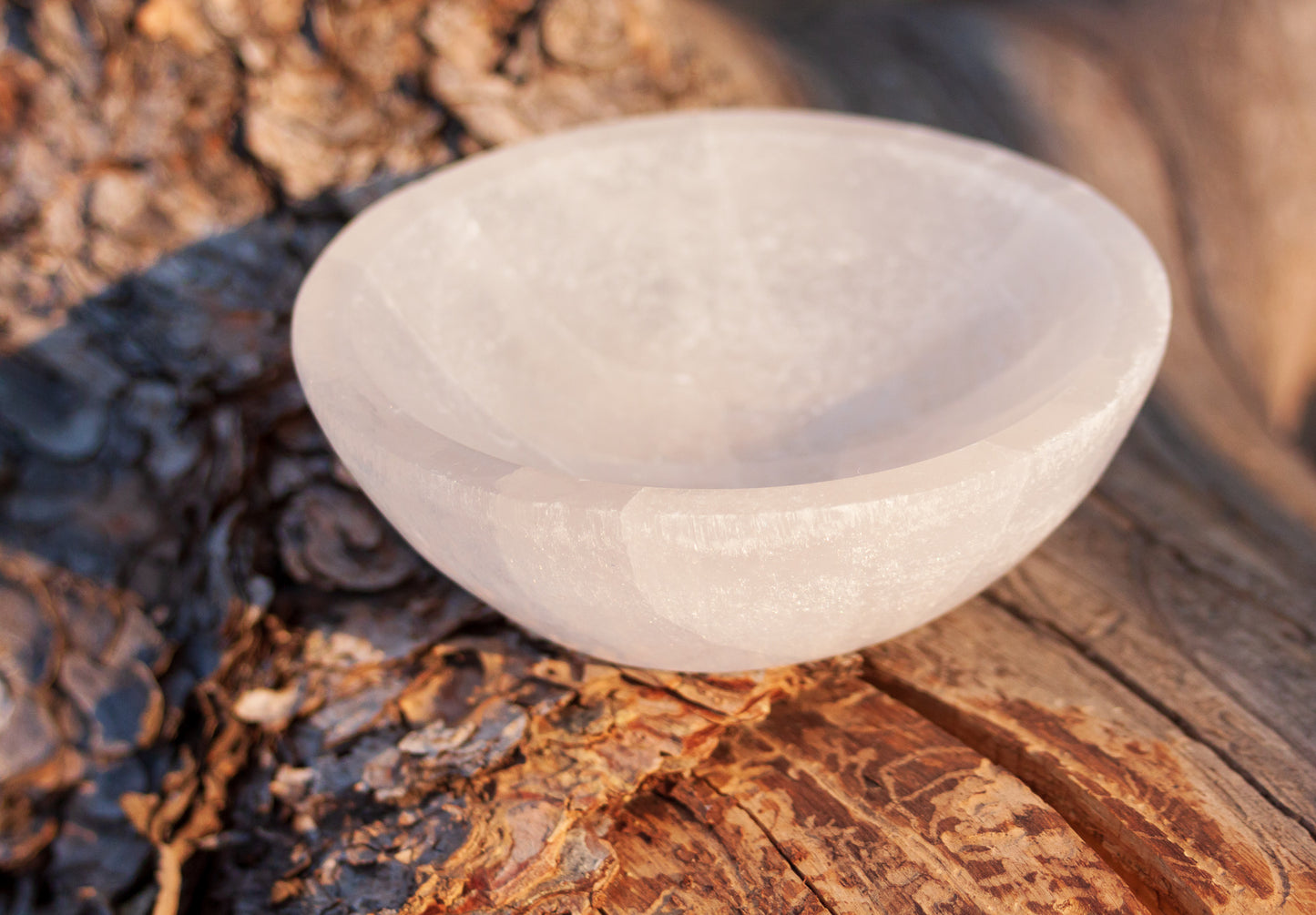 Selenite Charging Bowl - White or Peach